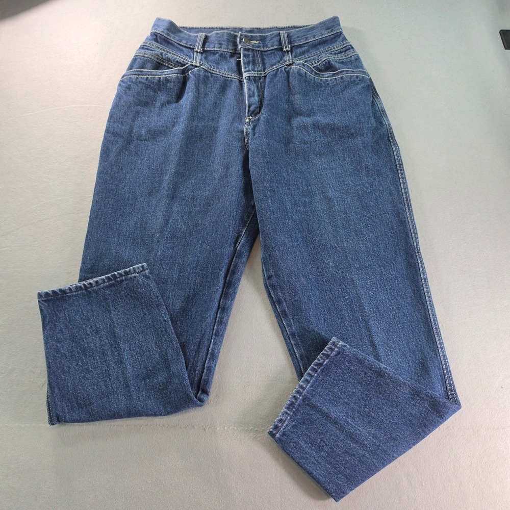 Vintage Gitano PS High Waist Western Yoke Tapered Jeans Blue Denim 16S
